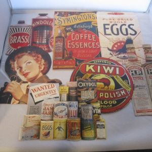 7 Die Cut Postcards Vintage Style Robert Opie New